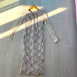 Dress The Population Medium Off White Lace